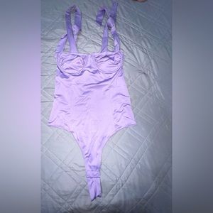 Lilac Strap Tie Bodysuit